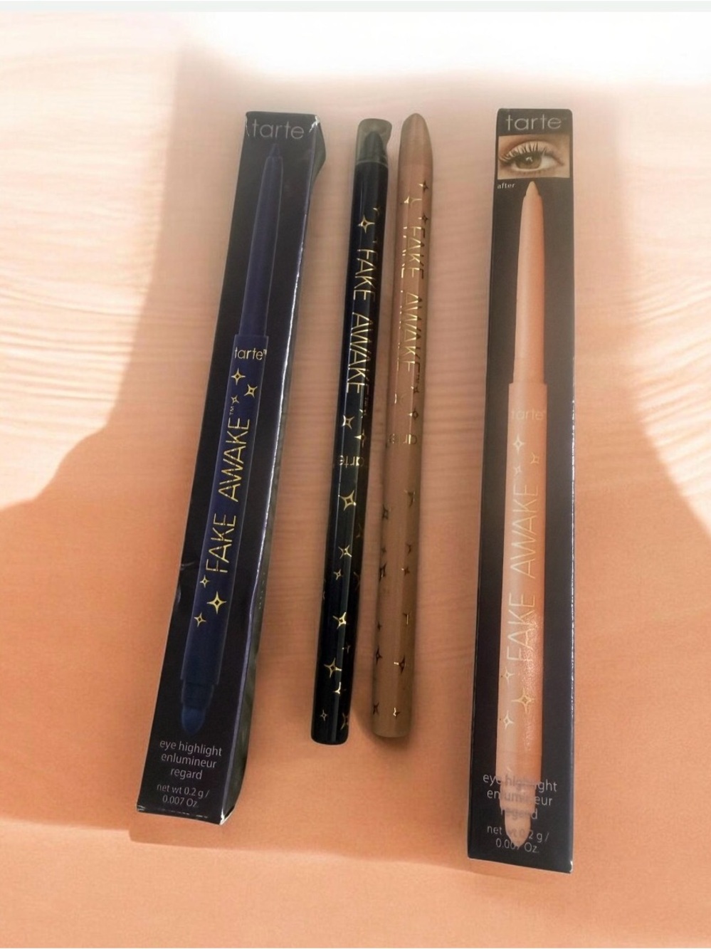 tarte FAKE AWAKE Eye Highlight Pencil - duo.  Navy & eye highlight